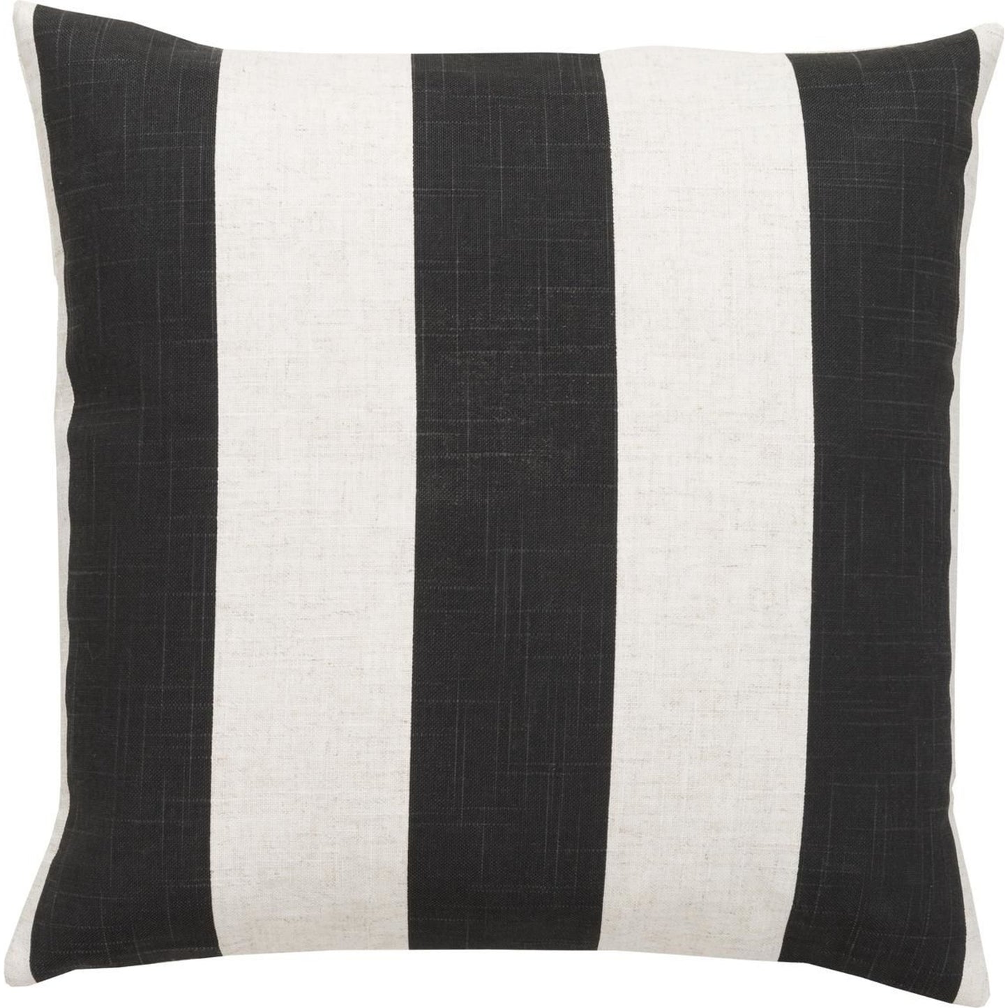 001 O-SURYA-JS009-1818D,O-SURYA-JS009-1818P,O-SURYA-JS009-2222D,O-SURYA-JS009-2222P | Primary Silo | Simple Stripe Pillow - 24349 by Surya in ivory, black. Made from 70% polyester, 30% linen in a modern style.