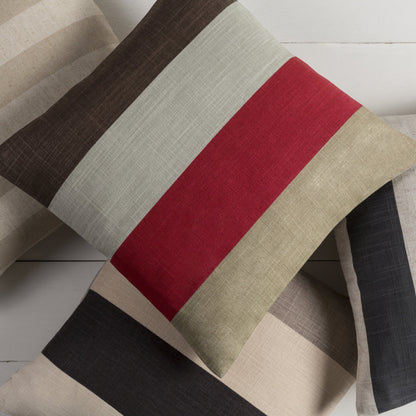 Simple Stripe Pillow - 24349 by Surya in ivory, black. Made from 70% polyester, 30% linen in a modern style.