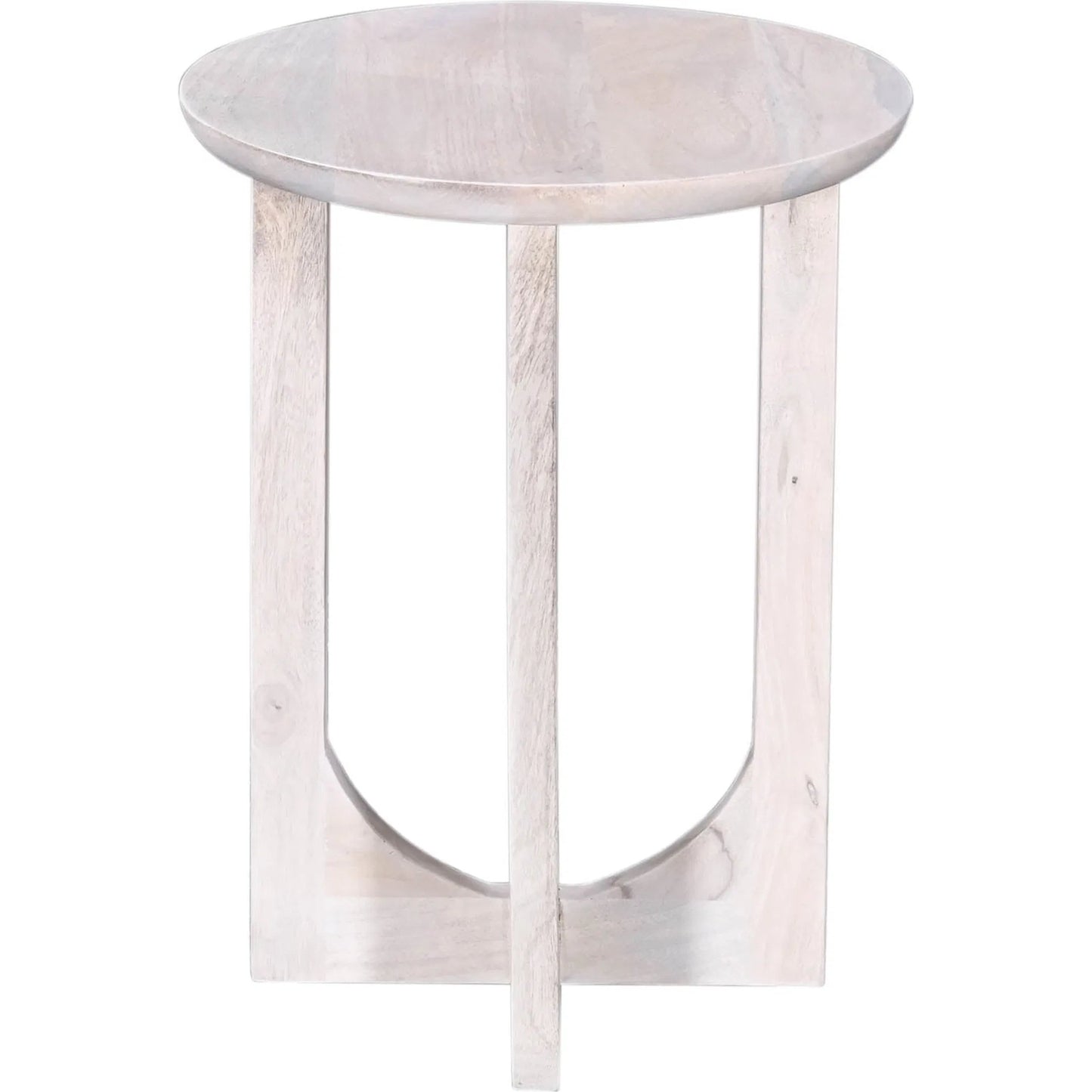 002 SI-2325096 | Additional Silo | Sasha Side Table by LH Imports in white and whitewash. Made from mango wood in a unique style.