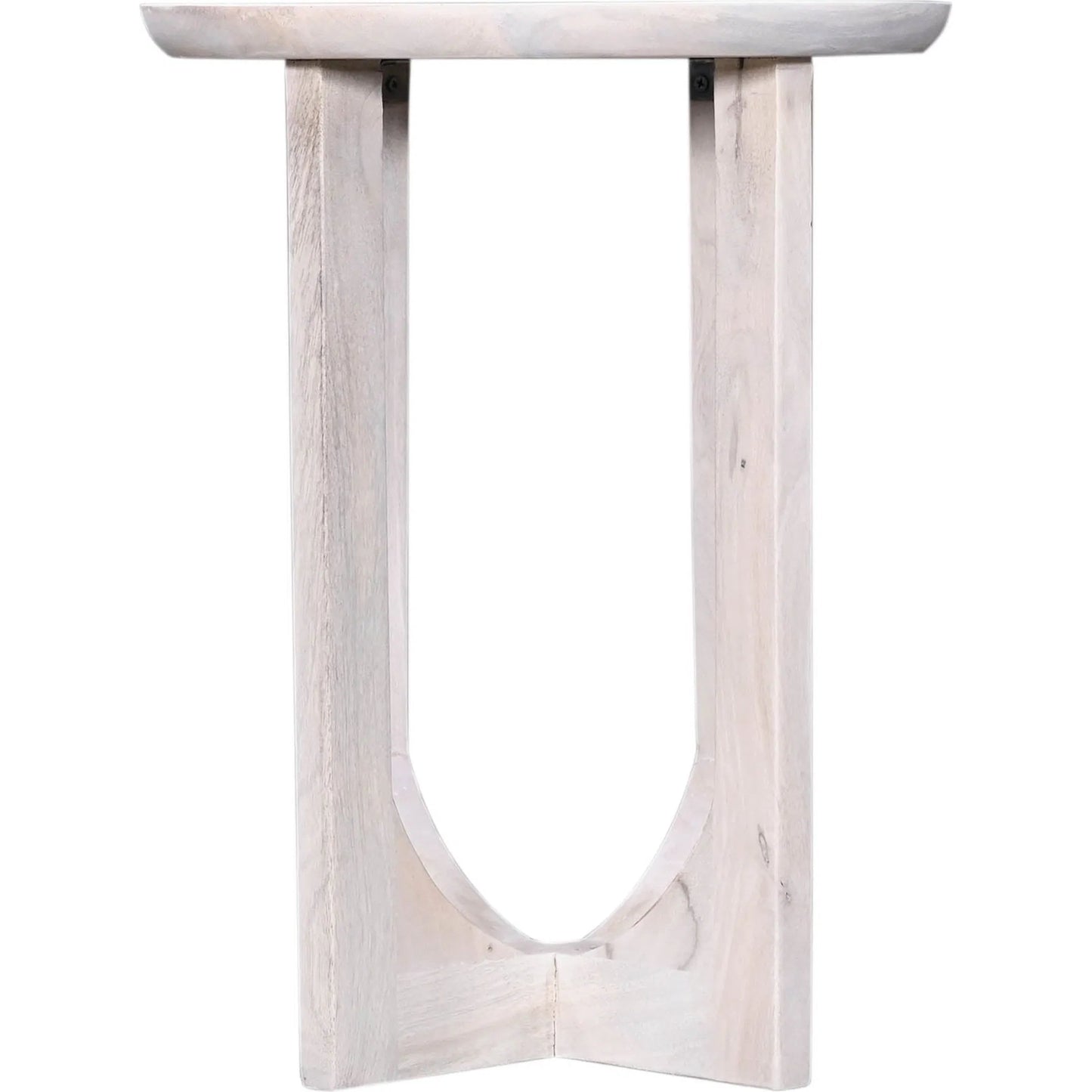 003 SI-2325096 | Additional Silo | Sasha Side Table by LH Imports in white and whitewash. Made from mango wood in a unique style.