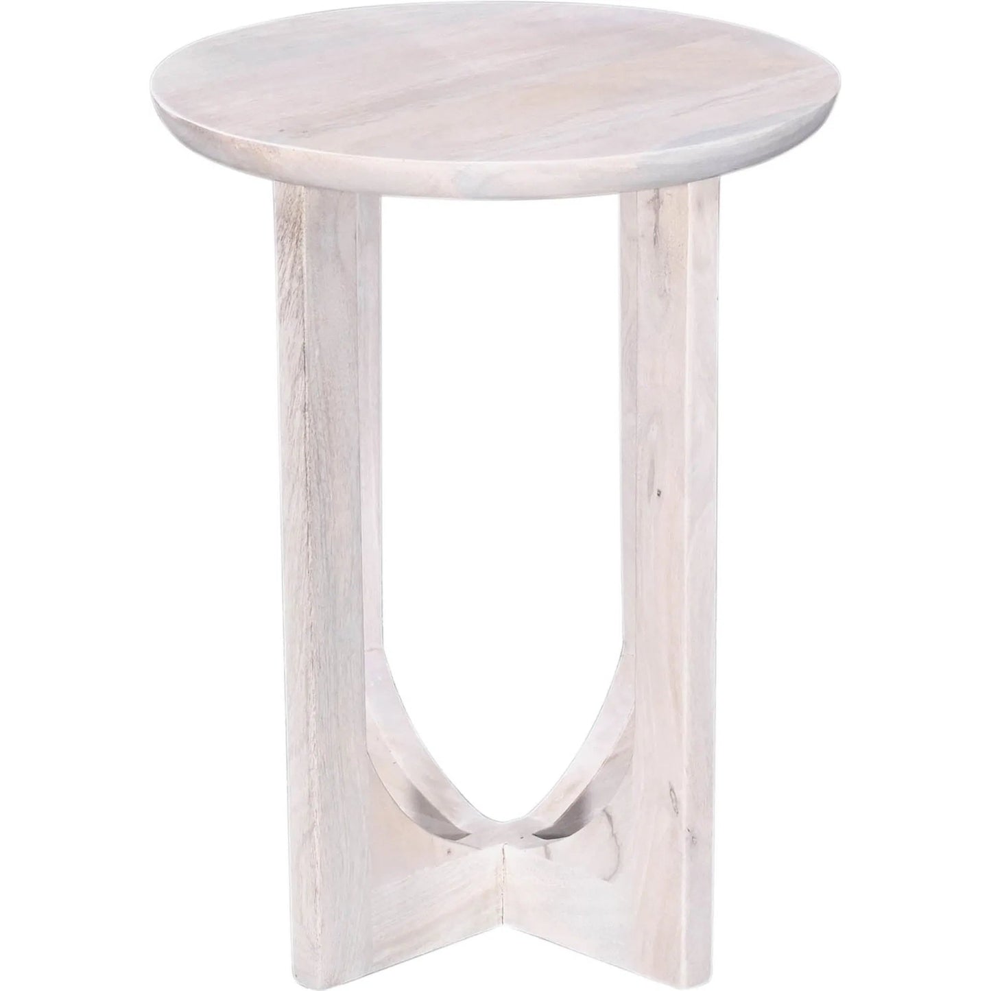 004 SI-2325096 | Additional Silo | Sasha Side Table by LH Imports in white and whitewash. Made from mango wood in a unique style.