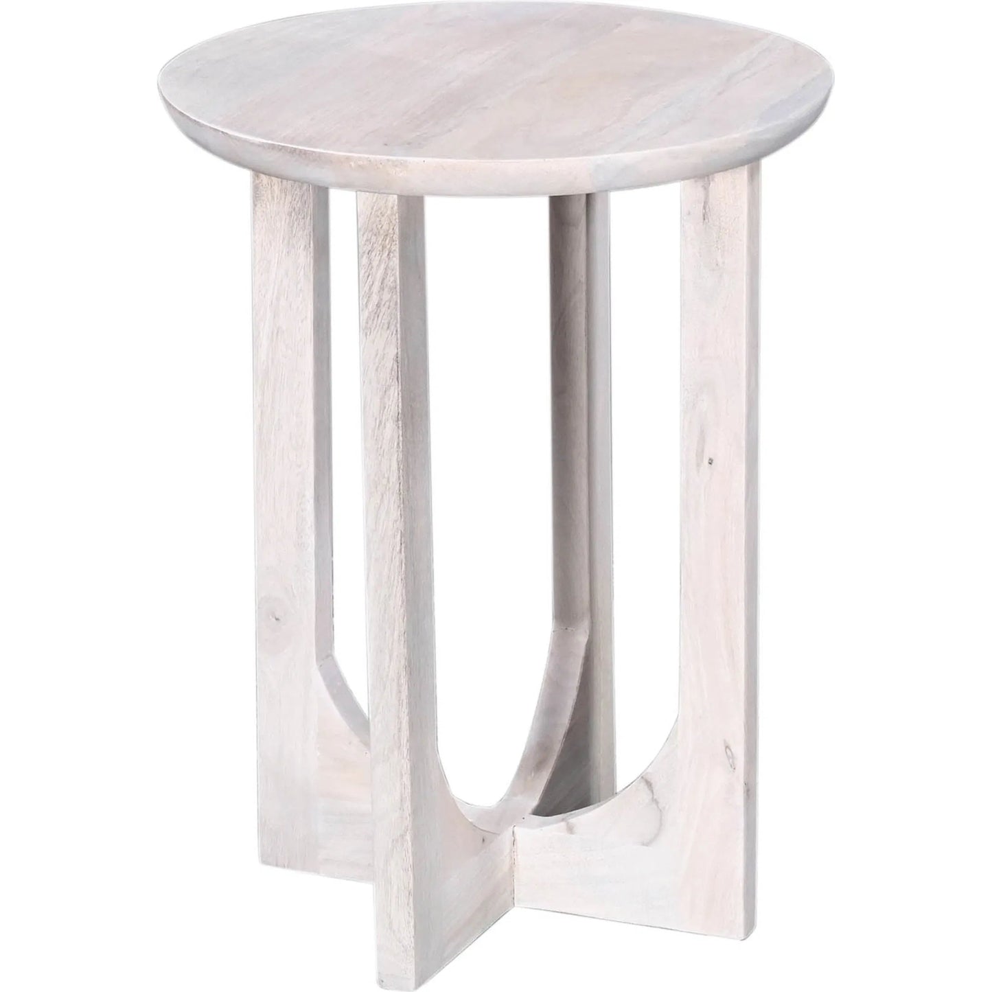 000 SI-2325096 | Primary Silo | Sasha Side Table by LH Imports in white and whitewash. Made from mango wood in a unique style.