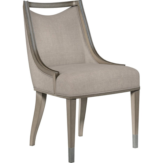 Cove Side Chair by A.R.T. Furniture in grey and mica. Made from rubberwood solids, foam, fabric, metal in a unique style.