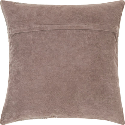 Joshua Pillow - 23354 by Surya in taupe. Made from front: 100% leather, back: 100% polyester in a modern style.