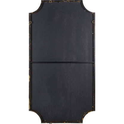 Joslyn Mirror by Surya in gold, silver and leaf. Made from frame (substrate): manufactured wood in a modern style.