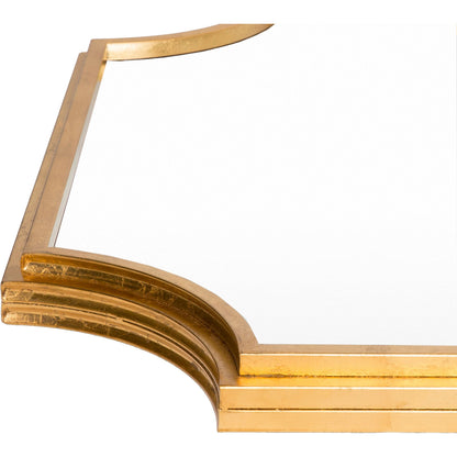 Joslyn Mirror by Surya in gold, silver and leaf. Made from frame (substrate): manufactured wood in a modern style.
