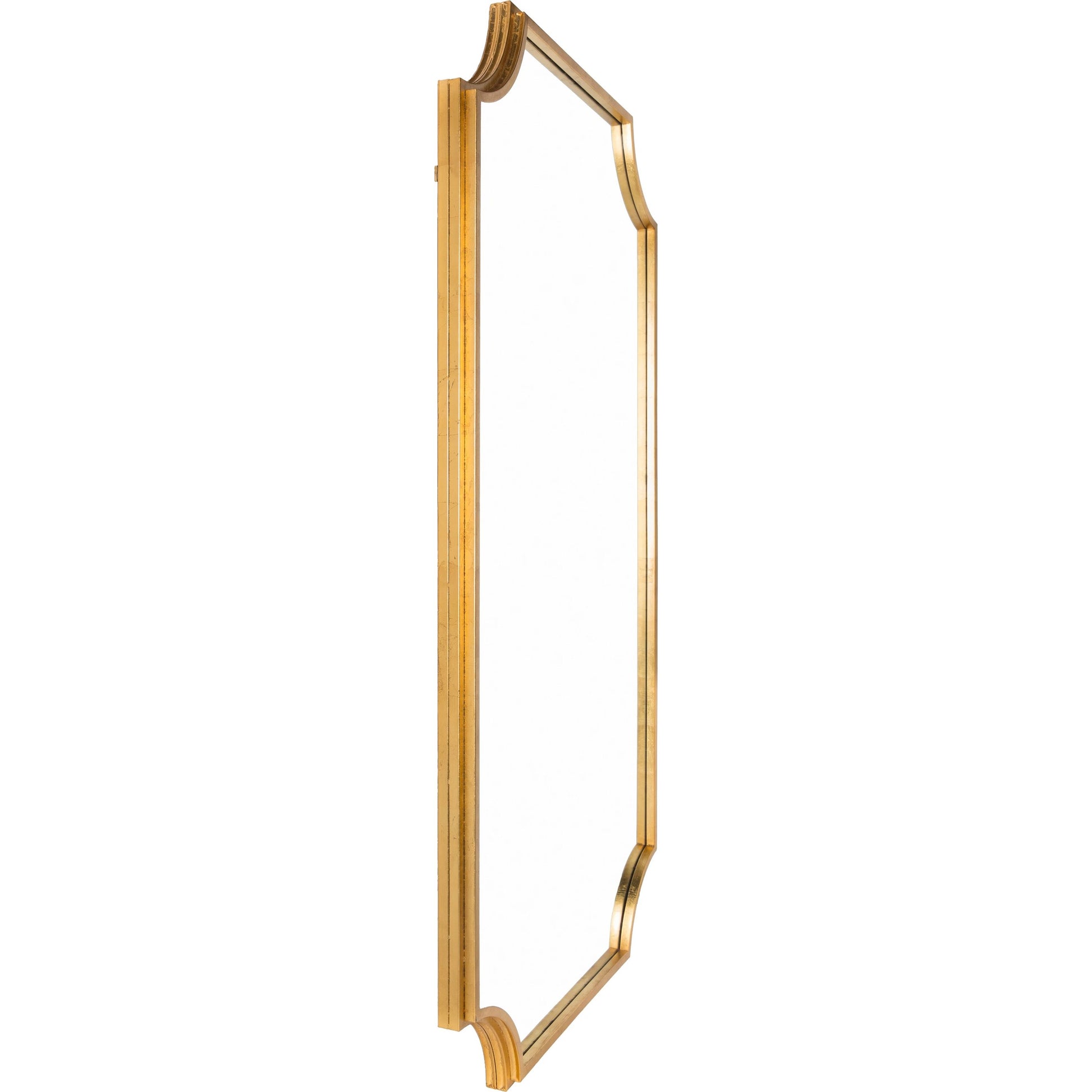 Joslyn Mirror by Surya in gold, silver and leaf. Made from frame (substrate): manufactured wood in a modern style.