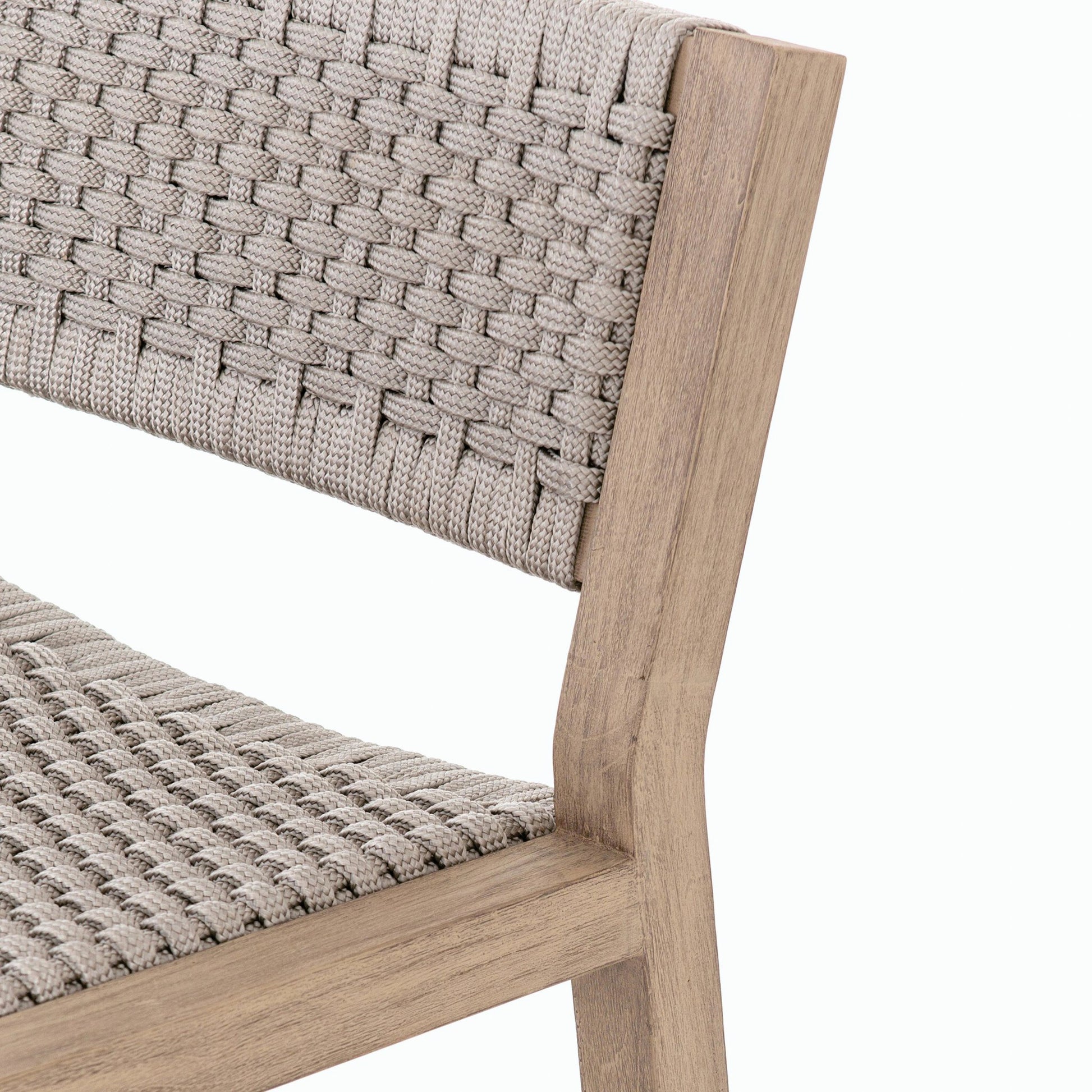 Delano Outdoor Bar Stool by Four Hands. Made from solid fsc®-certified teak, 100% polypropylene in a coastal style.