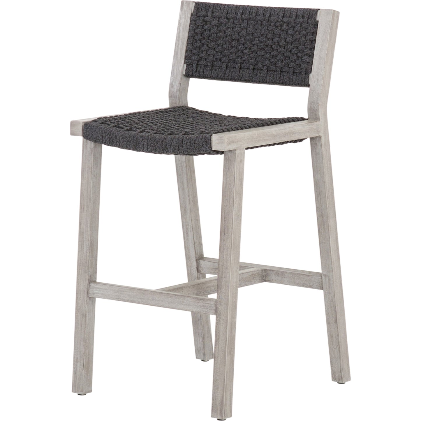 001 SR-711974 | Primary Silo | Delano Outdoor Bar Stool by Four Hands. Made from solid fsc®-certified teak, 100% polypropylene in a coastal style.