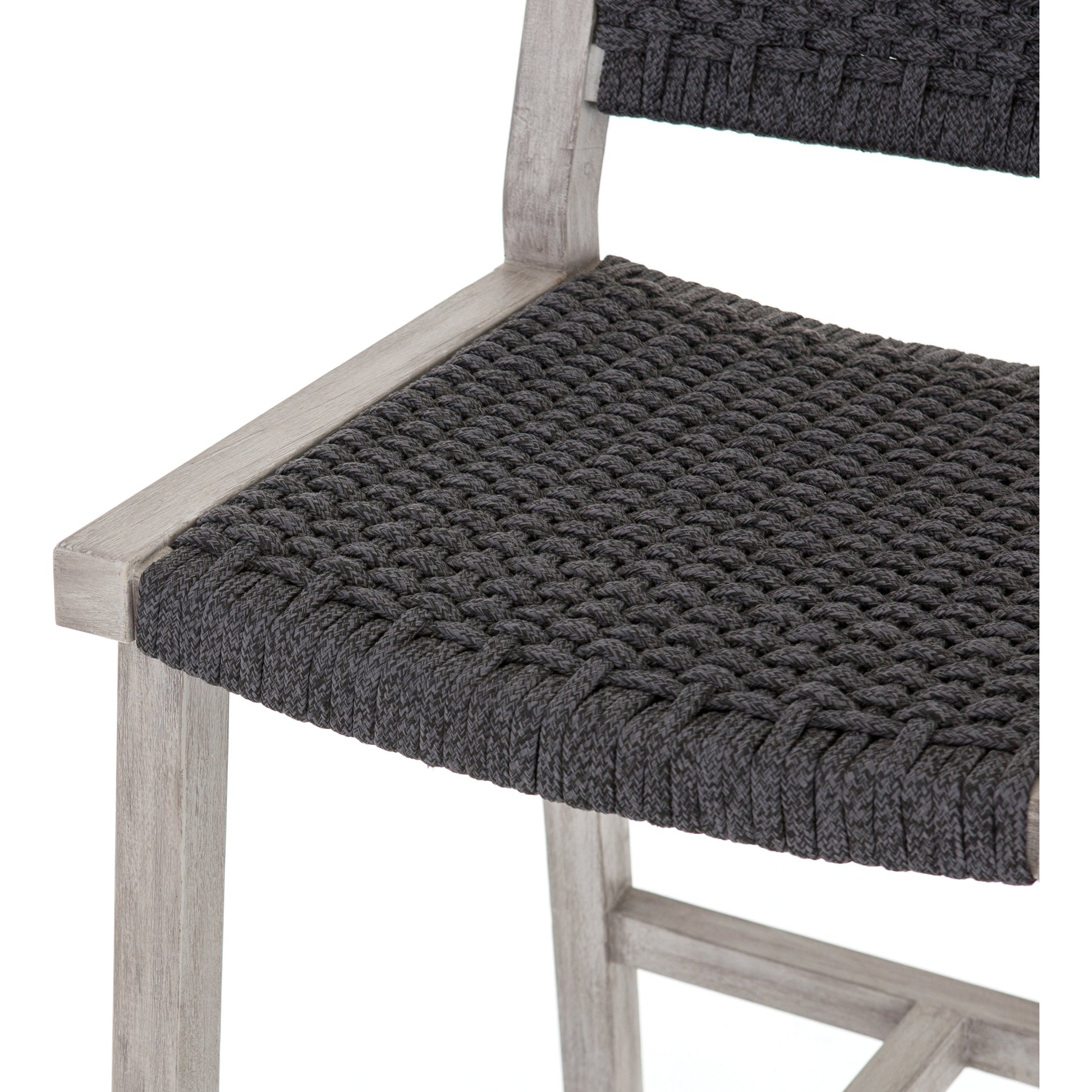 Delano Outdoor Bar Stool by Four Hands. Made from solid fsc®-certified teak, 100% polypropylene in a coastal style.