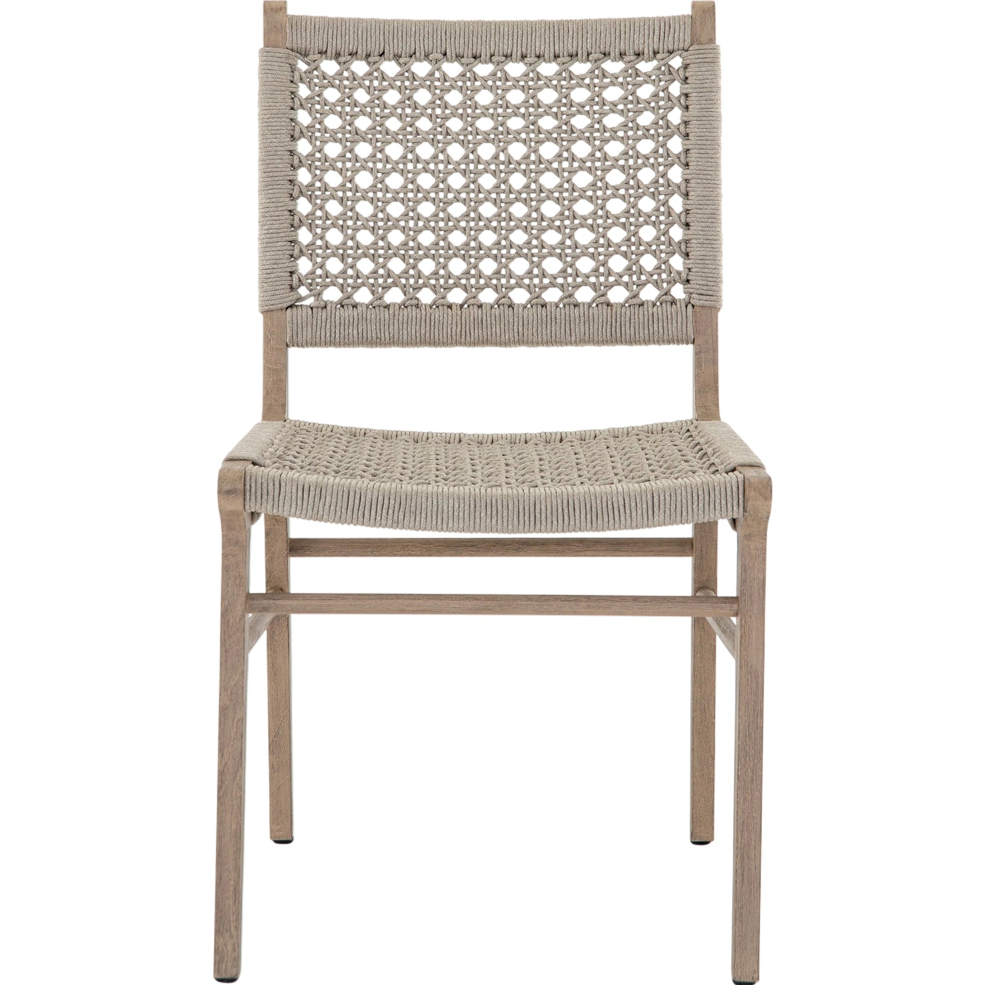 Delmar Outdoor Dining Chair by Four Hands. Made from solid fsc®-certified teak, 100% polypropylene in a cottage & farmhouse style.