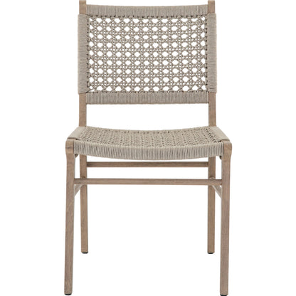 Delmar Outdoor Dining Chair by Four Hands. Made from solid fsc®-certified teak, 100% polypropylene in a cottage & farmhouse style.