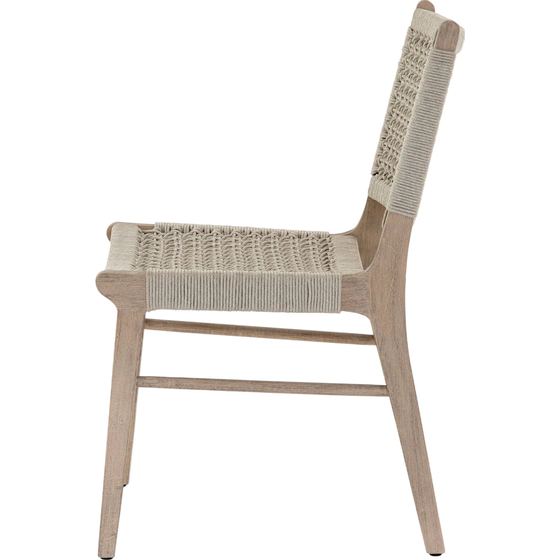 Delmar Outdoor Dining Chair by Four Hands. Made from solid fsc®-certified teak, 100% polypropylene in a cottage & farmhouse style.