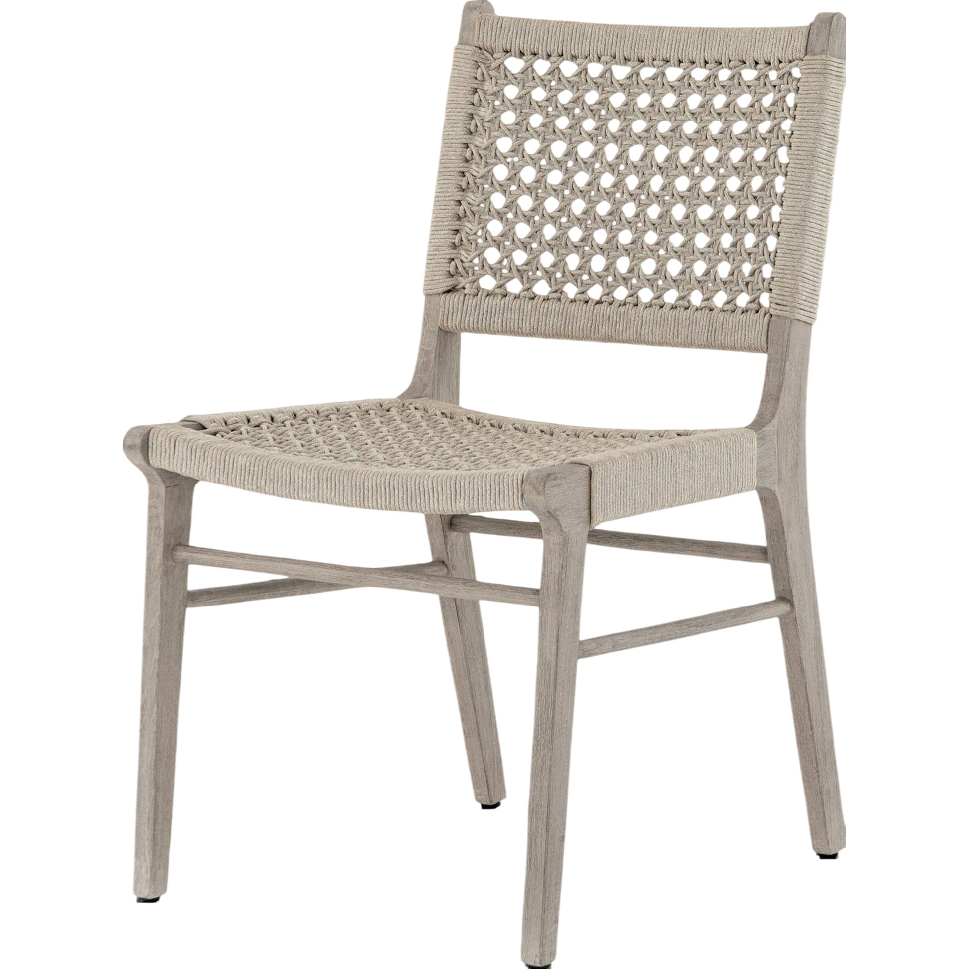 Delmar Outdoor Dining Chair by Four Hands. Made from solid fsc®-certified teak, 100% polypropylene in a cottage & farmhouse style.