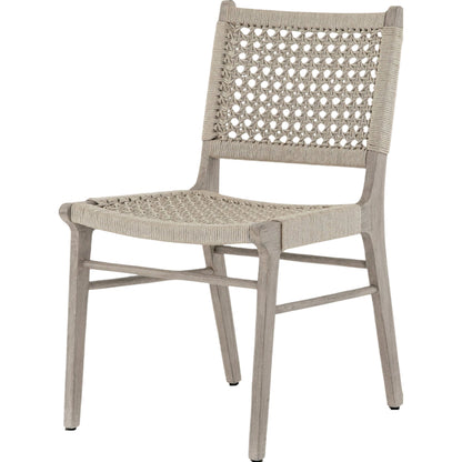Delmar Outdoor Dining Chair by Four Hands. Made from solid fsc®-certified teak, 100% polypropylene in a cottage & farmhouse style.
