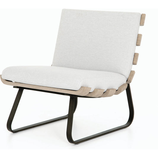 Dimitri Chair by Four Hands in bronze, stone gray, washed brown and stone gray. Made from 100% olefin, solid fsc®-certified teak, aluminum in a modern style.