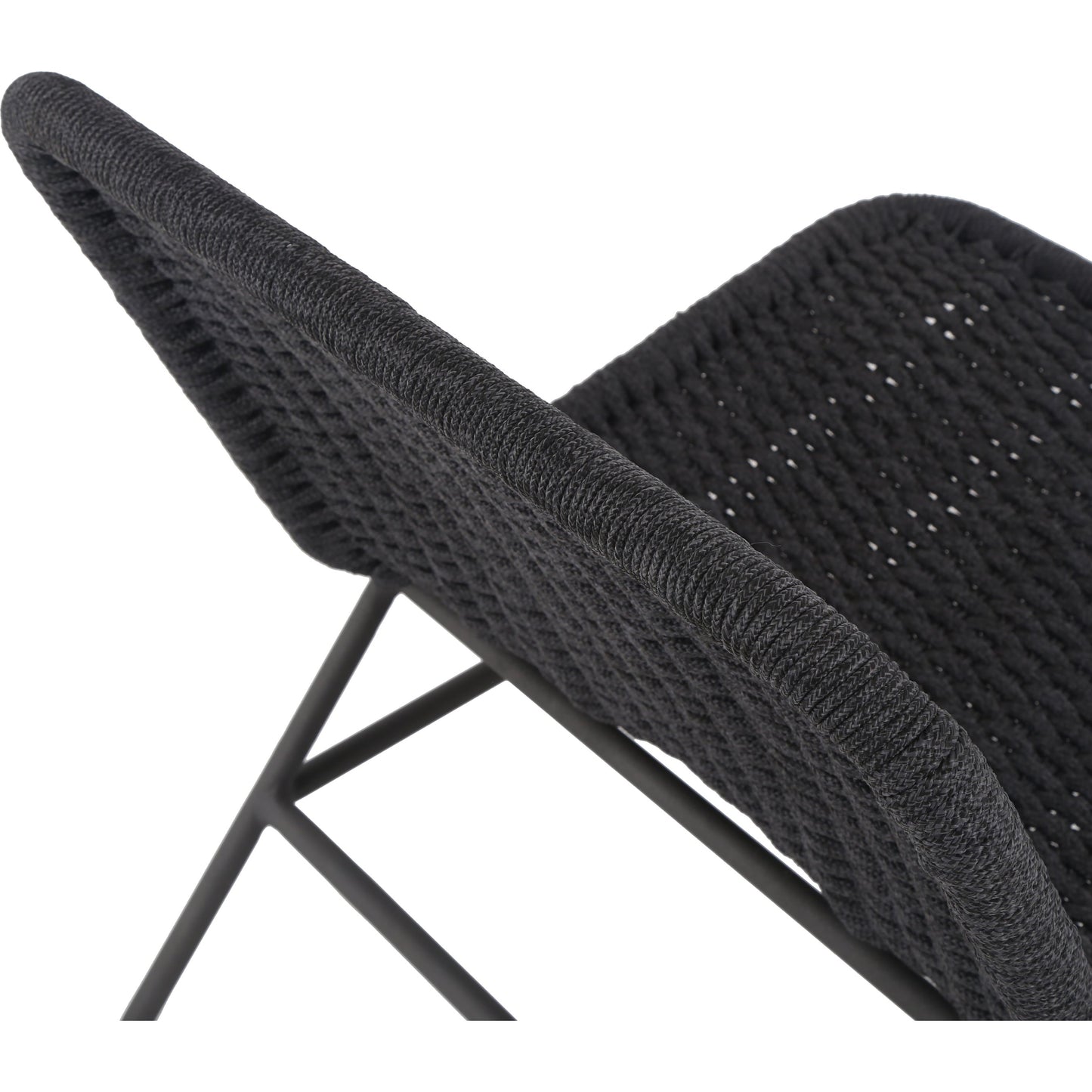 002 SI-1714622 | Closeup | Bruno Outdoor Chair by Four Hands. Made from aluminum, 100% polypropylene in a modern style.