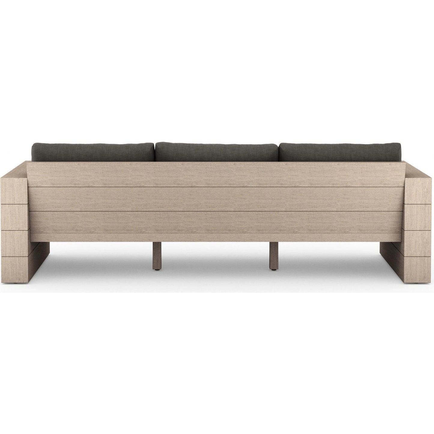 037 SI-1715926 | Additional Silo | Leroy Outdoor Sofa by Four Hands. Made from 100% olefin, solid teak, 91% polyurethane foam pad, 9% polyester fiber batting in a coastal style.