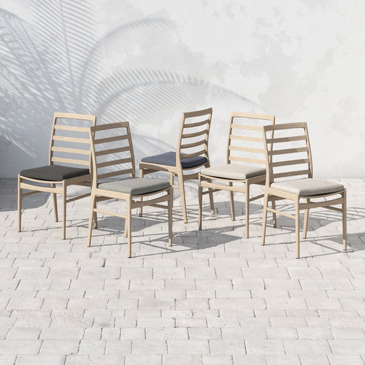 Linnet Outdoor Dining Chair by Four Hands in washed brown. Made from unique in a modern style.