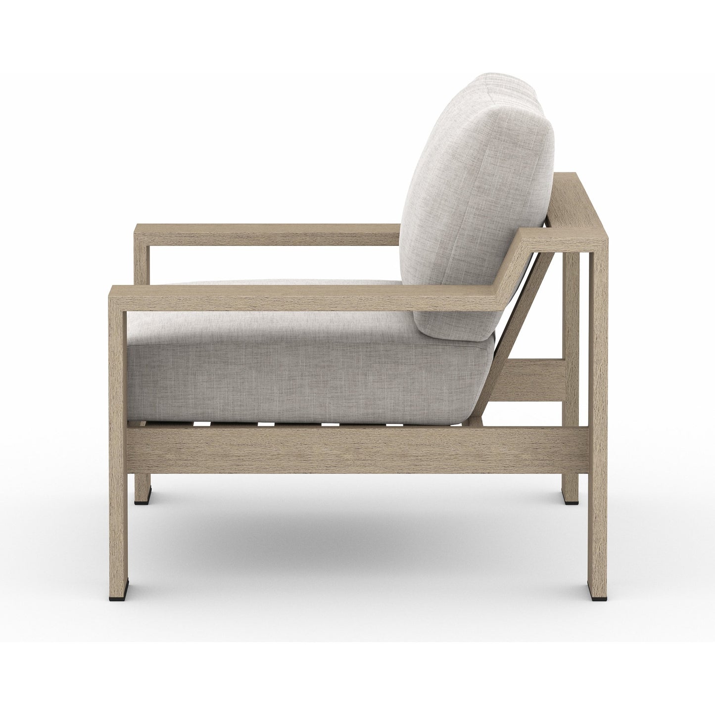 034 SR-712706 | Additional Silo | Monterey Outdoor Chair by Four Hands in stone gray, washed brown. Made from 100% olefin, solid fsc®-certified teak, 59% polyurethane foam, 30% polyester fiber, 11% polyester fiber batting in a coastal style.