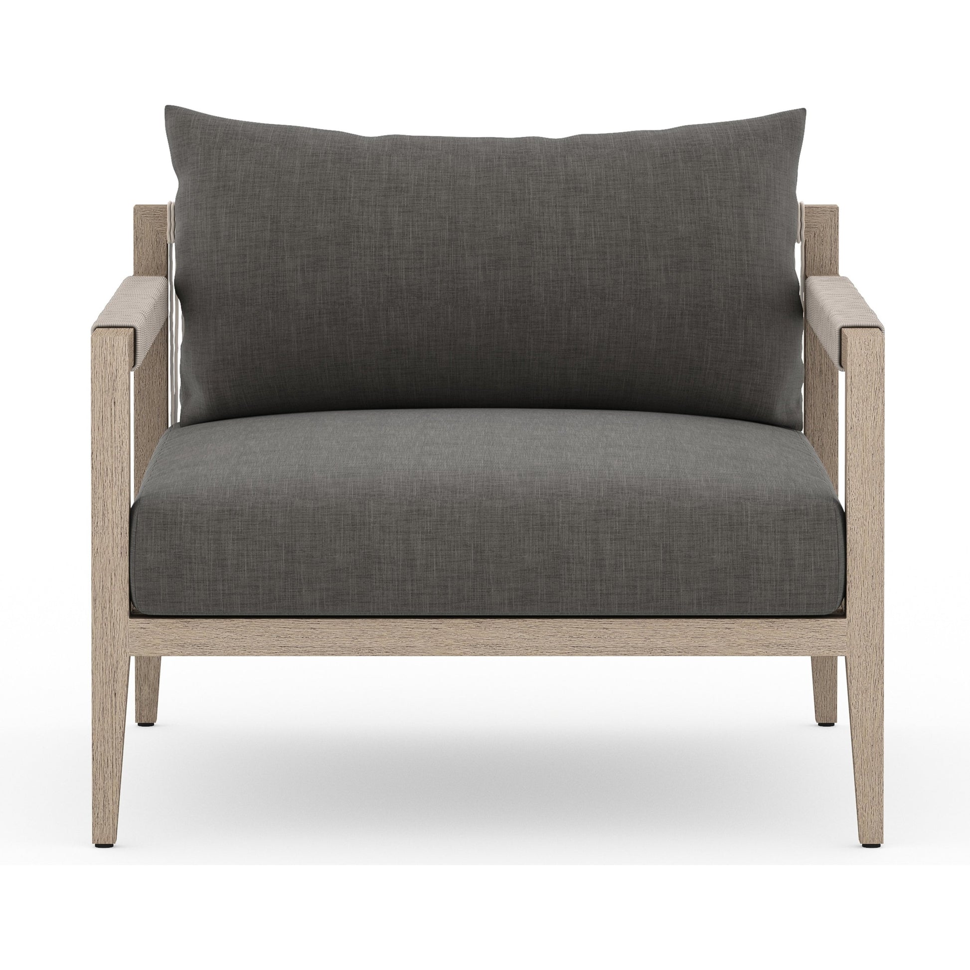 Sherwood Outdoor Chair, Washed Brown by Four Hands. Made from 100% olefin, solid fsc®-certified teak, 100% polypropylene in a coastal style.