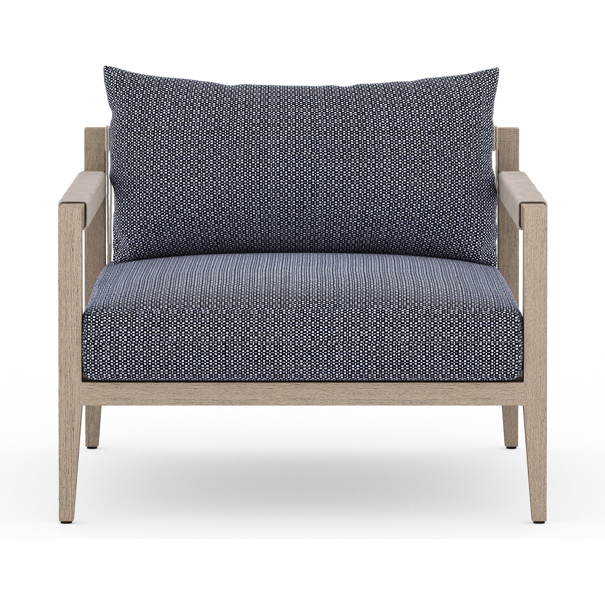 Sherwood Outdoor Chair, Washed Brown by Four Hands. Made from 100% olefin, solid fsc®-certified teak, 100% polypropylene in a coastal style.