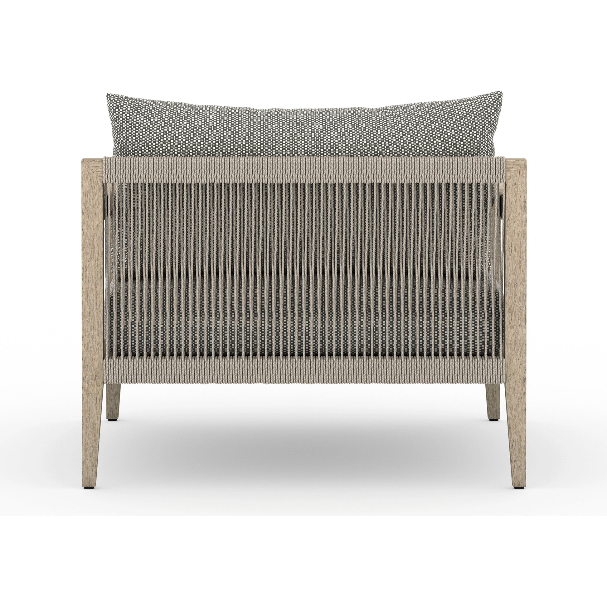 Sherwood Outdoor Chair, Washed Brown by Four Hands. Made from 100% olefin, solid fsc®-certified teak, 100% polypropylene in a coastal style.