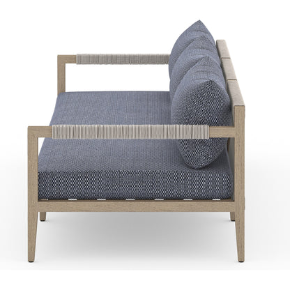 Sherwood Outdoor Sofa, Washed Brown by Four Hands. Made from 100% olefin, solid fsc®-certified teak, 100% polypropylene in a coastal style.