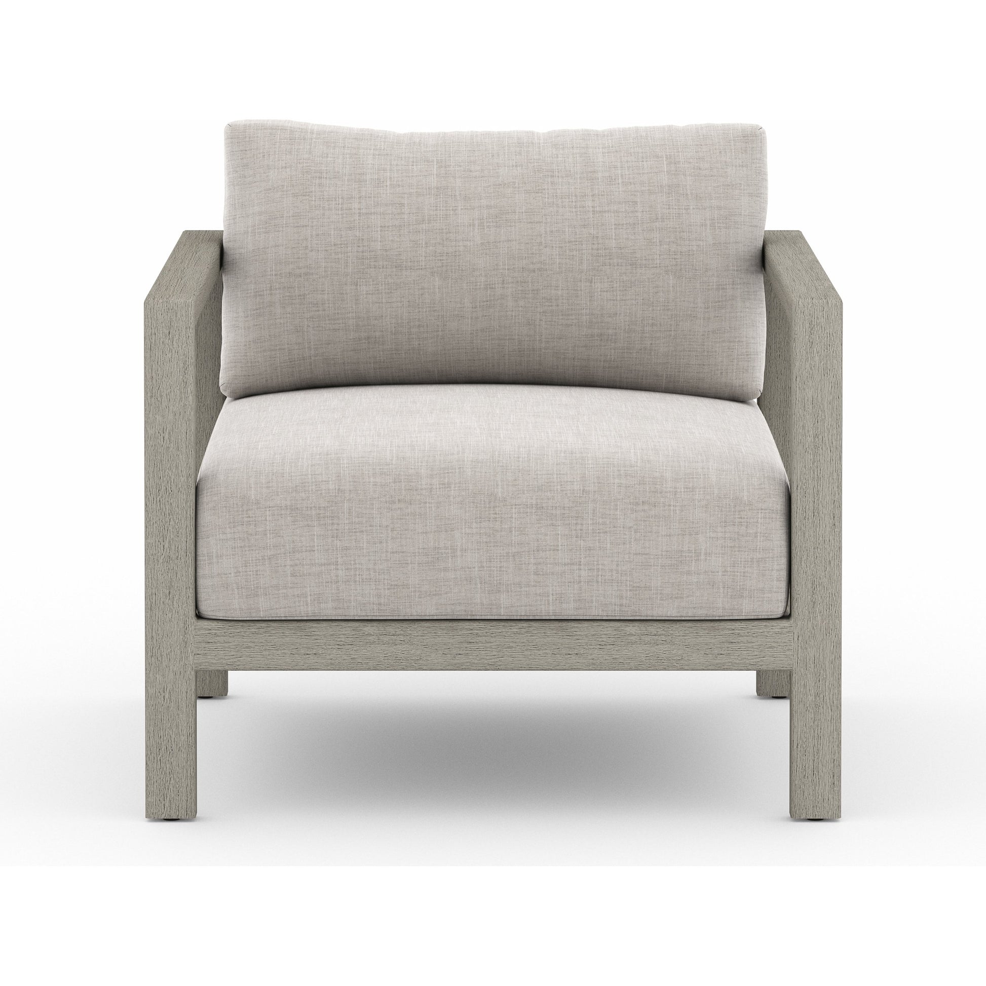 Sonoma Outdoor Chair by Four Hands. Made from 100% olefin, aluminum, 100% polypropylene in a coastal style.