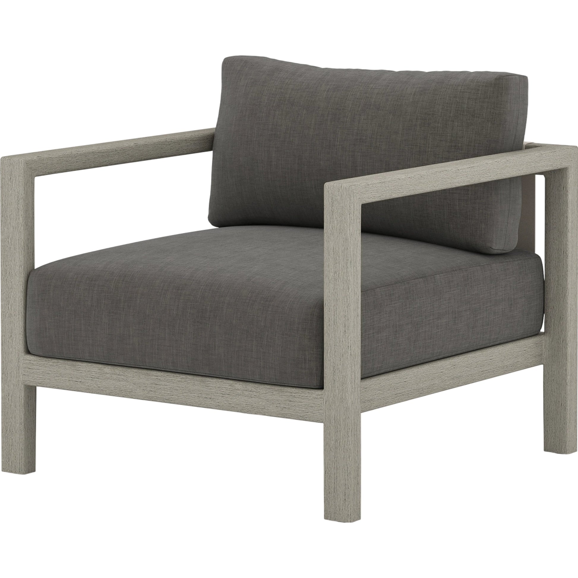 Sonoma Outdoor Chair by Four Hands. Made from 100% olefin, aluminum, 100% polypropylene in a coastal style.