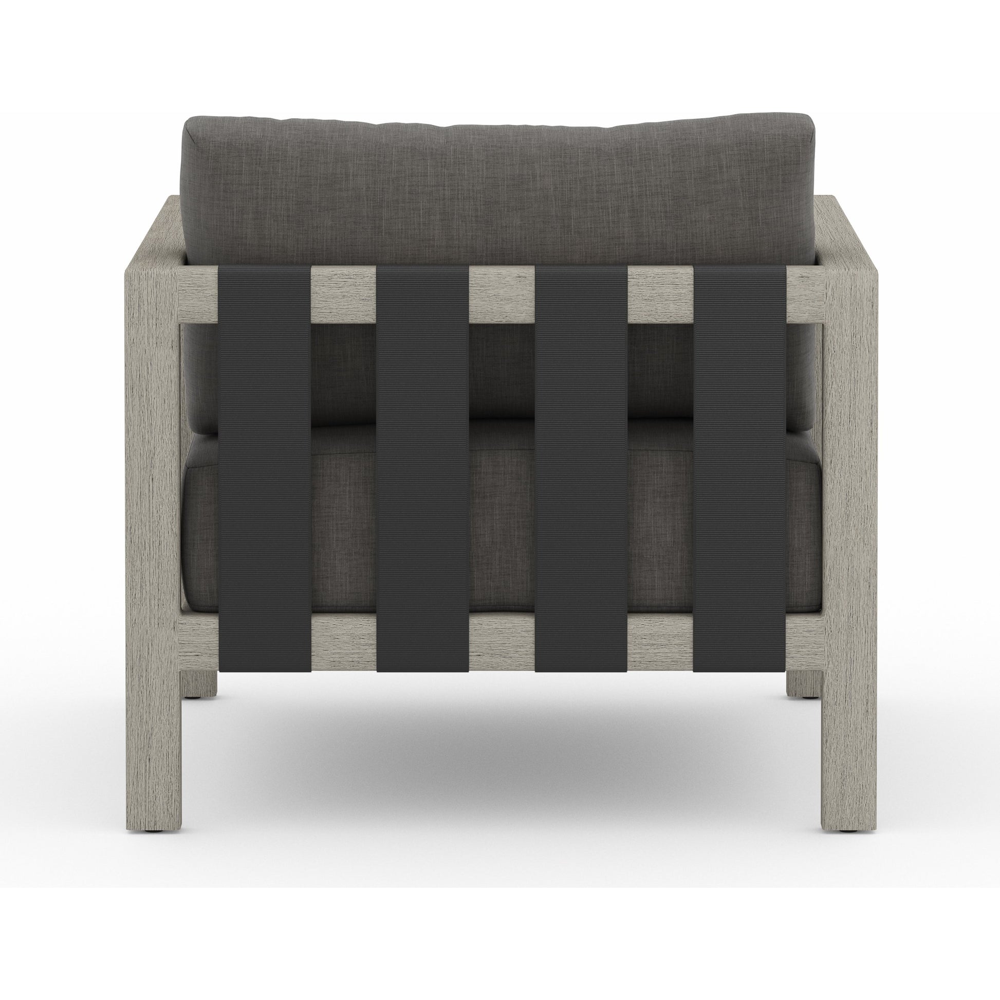 Sonoma Outdoor Chair by Four Hands. Made from 100% olefin, aluminum, 100% polypropylene in a coastal style.