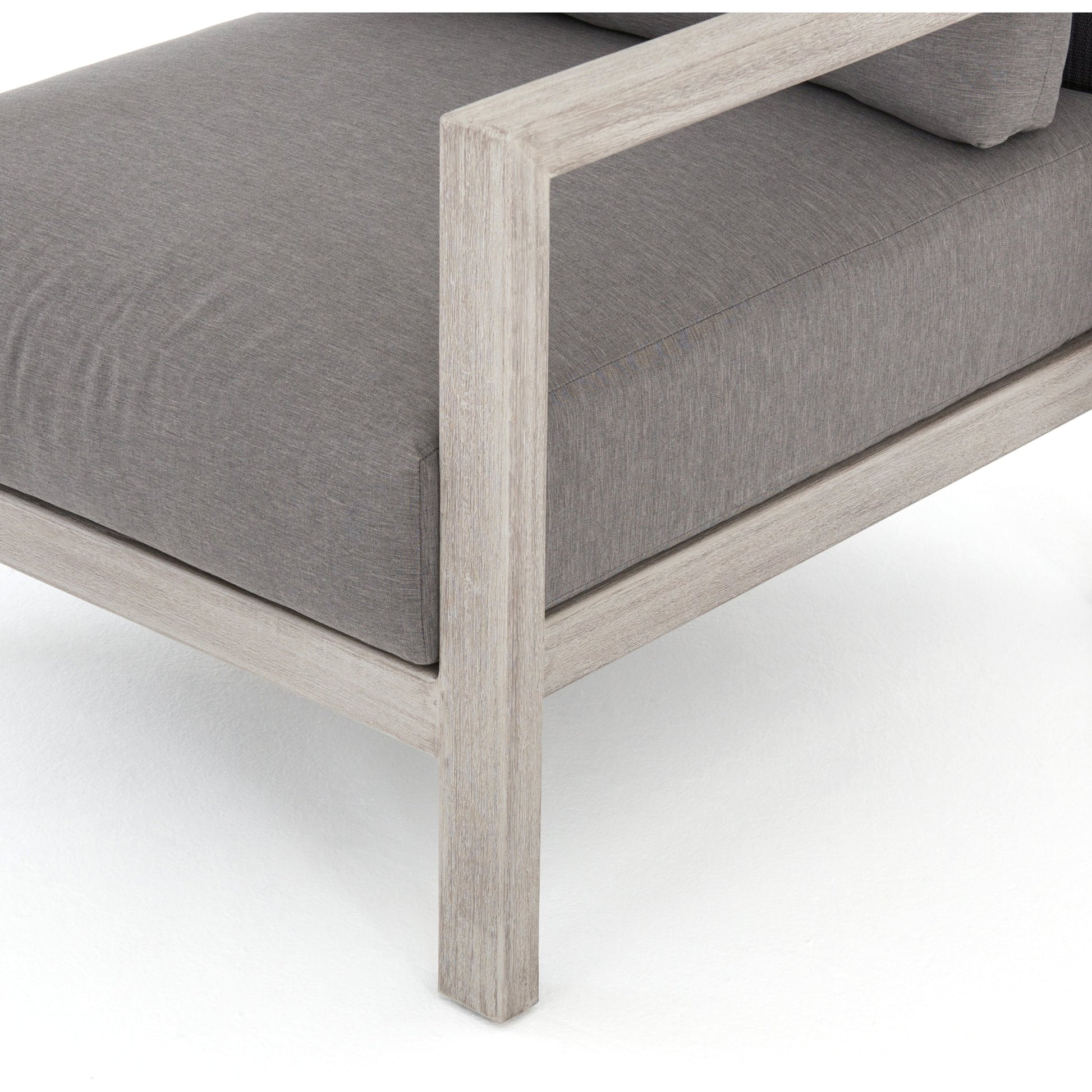 Sonoma Outdoor Chair by Four Hands. Made from 100% olefin, aluminum, 100% polypropylene in a coastal style.