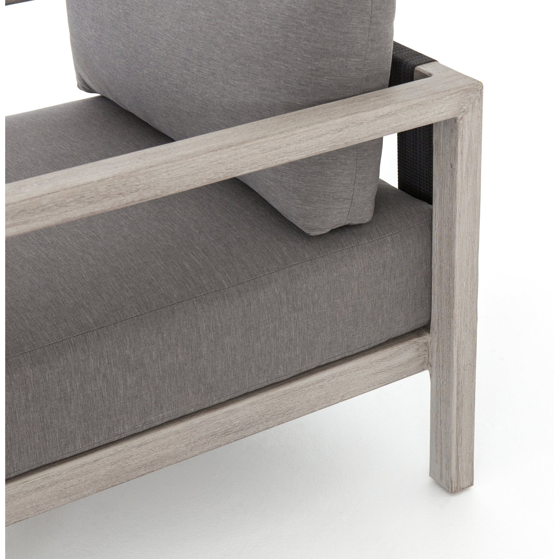 Sonoma Outdoor Chair by Four Hands. Made from 100% olefin, aluminum, 100% polypropylene in a coastal style.