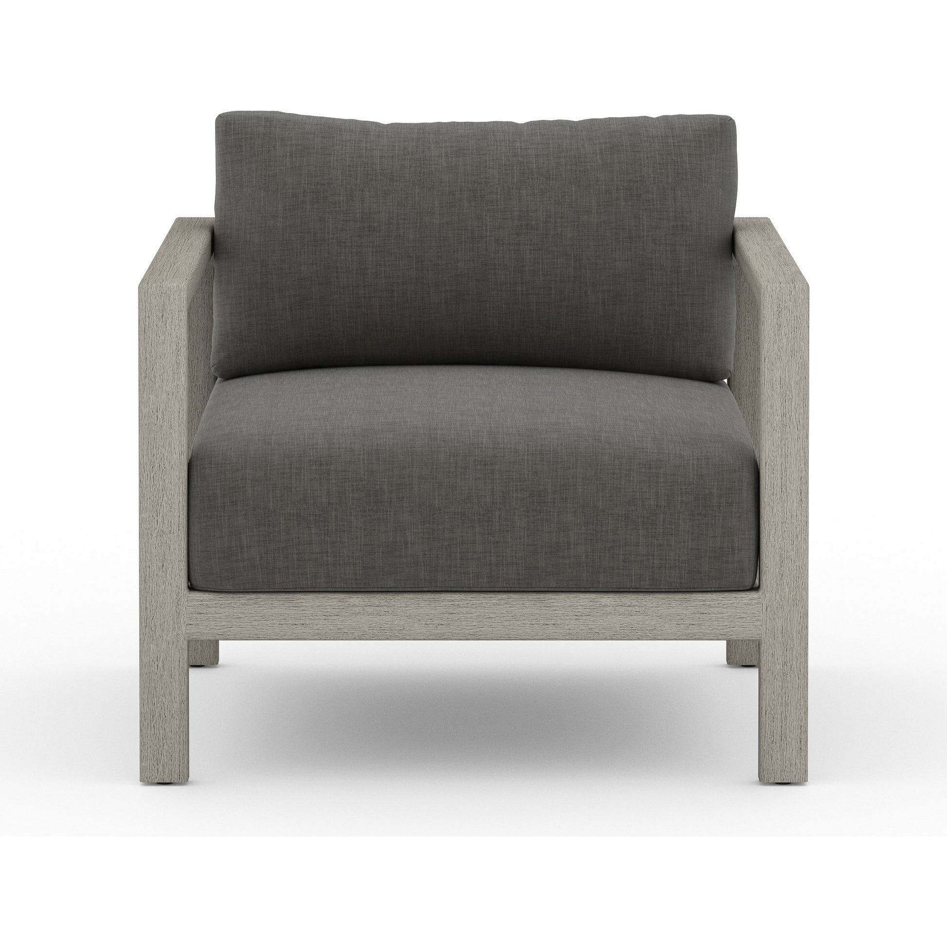 Sonoma Outdoor Chair by Four Hands. Made from 100% olefin, aluminum, 100% polypropylene in a coastal style.