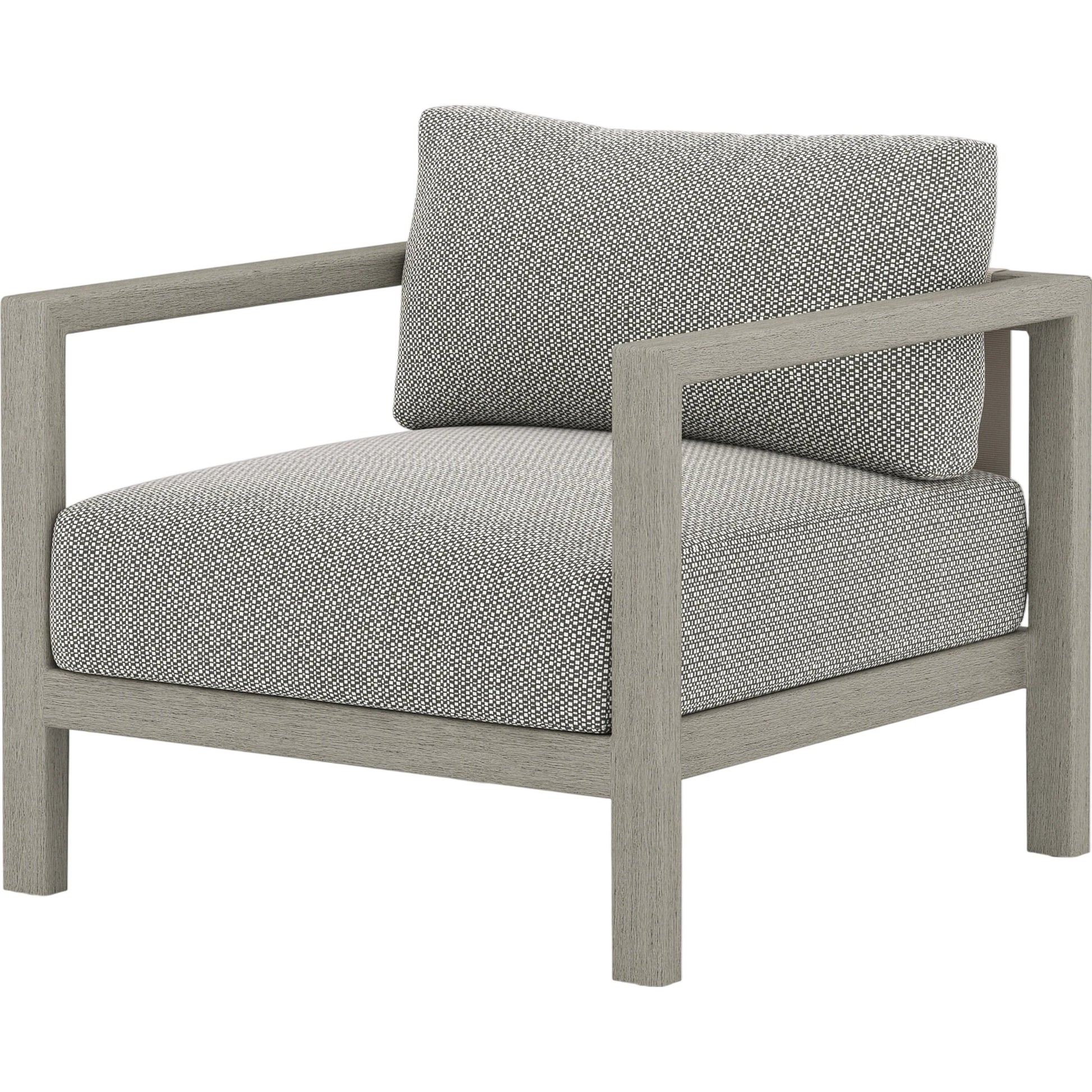 Sonoma Outdoor Chair by Four Hands. Made from 100% olefin, aluminum, 100% polypropylene in a coastal style.