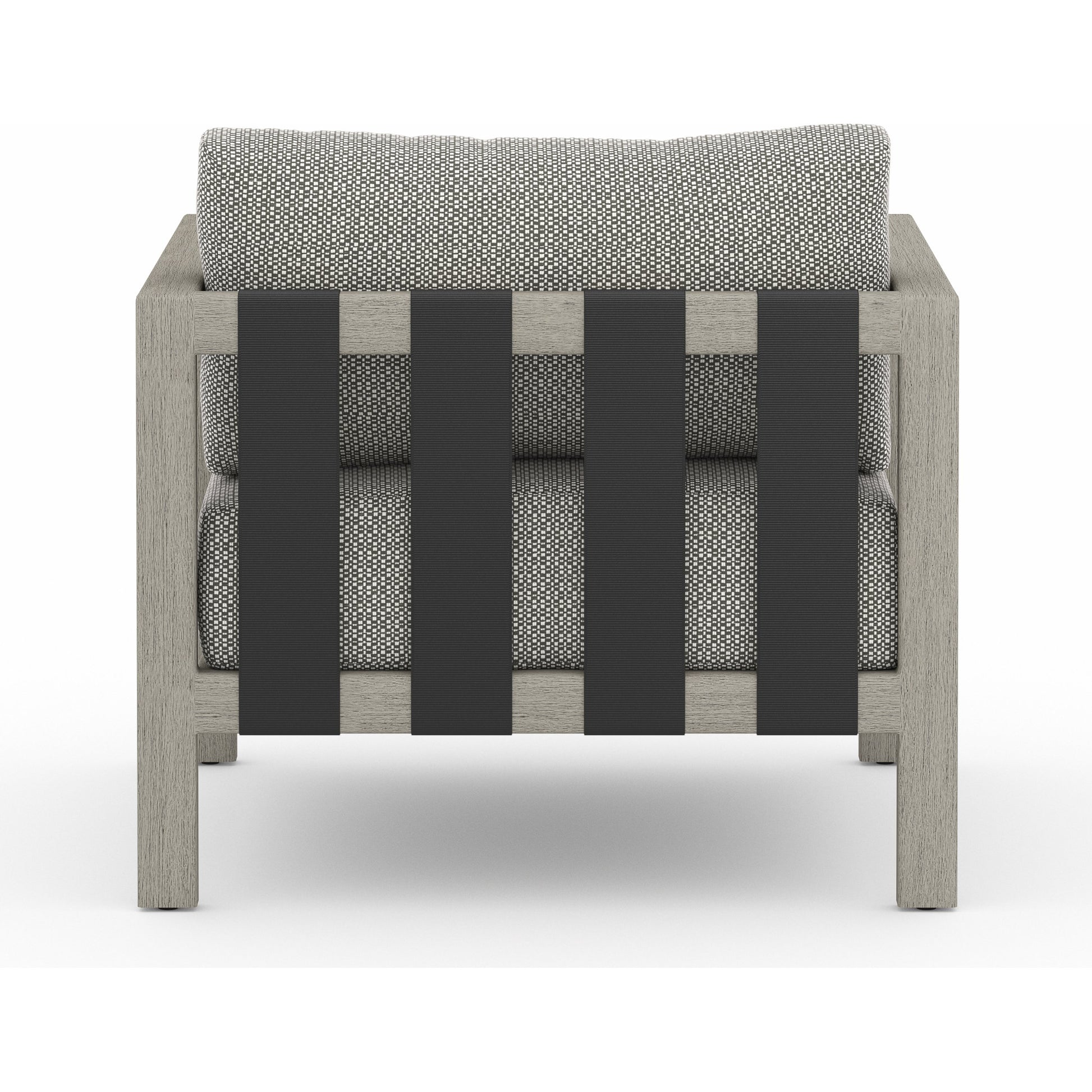 Sonoma Outdoor Chair by Four Hands. Made from 100% olefin, aluminum, 100% polypropylene in a coastal style.