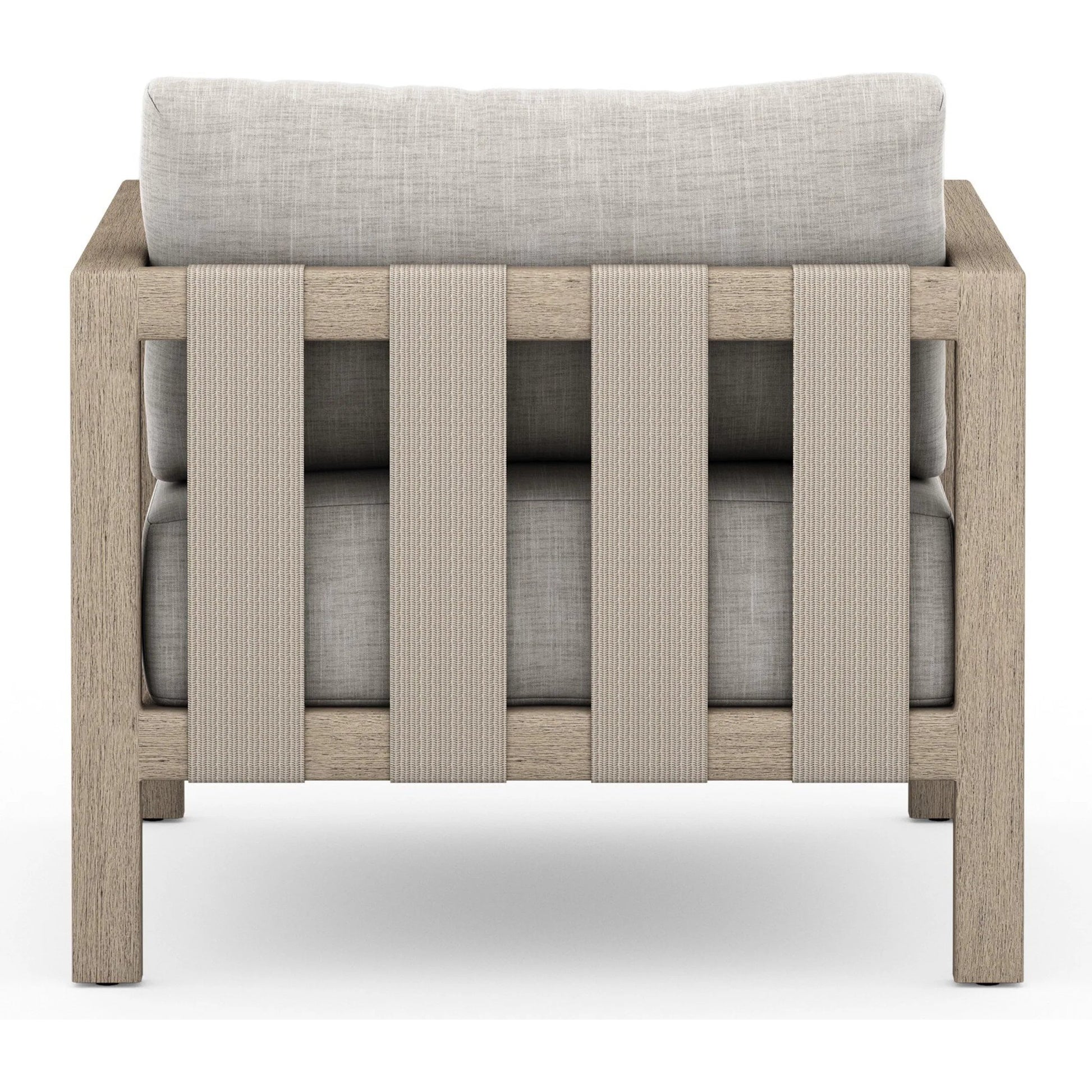 Sonoma Outdoor Chair by Four Hands. Made from 100% olefin, aluminum, 100% polypropylene in a coastal style.