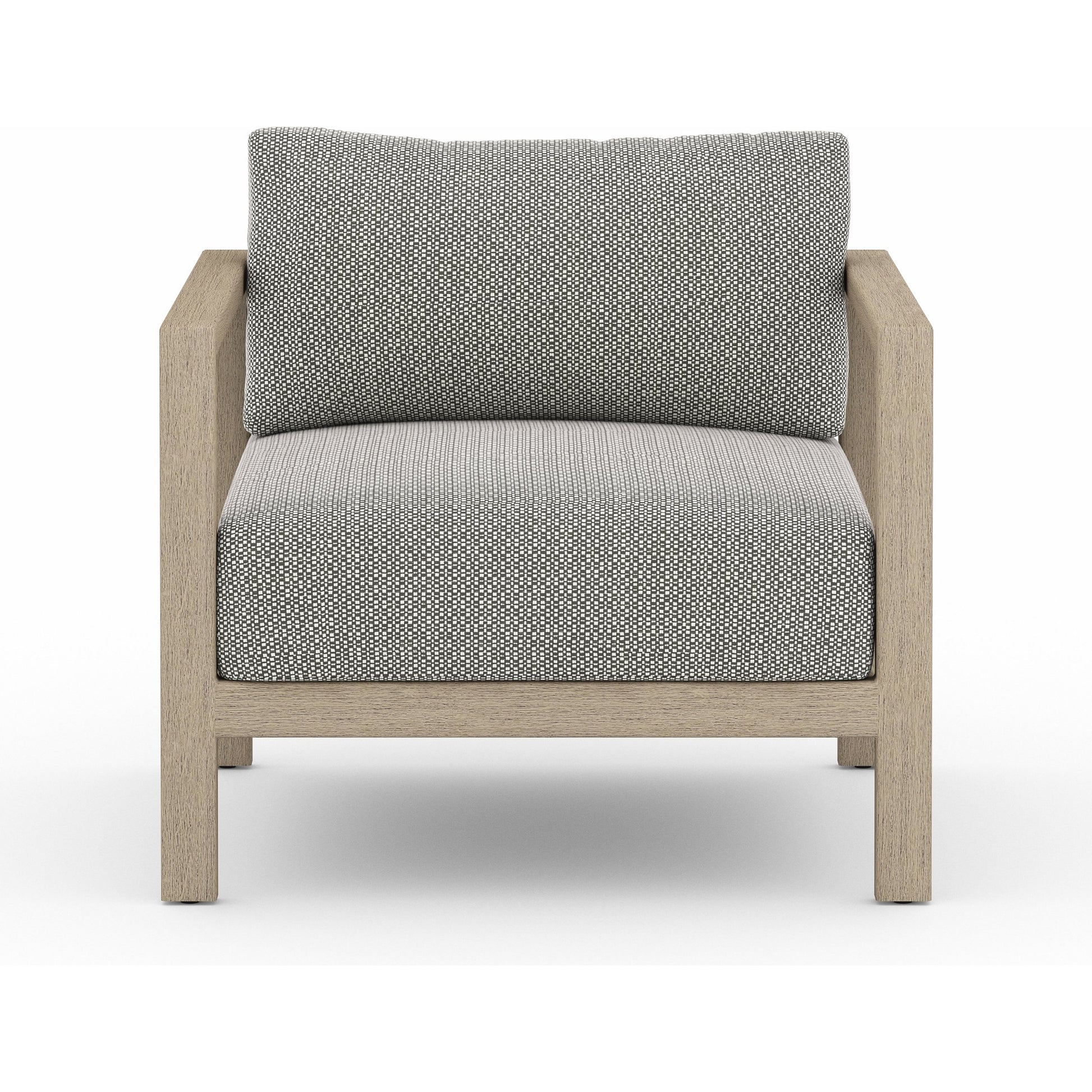 Sonoma Outdoor Chair by Four Hands. Made from 100% olefin, aluminum, 100% polypropylene in a coastal style.