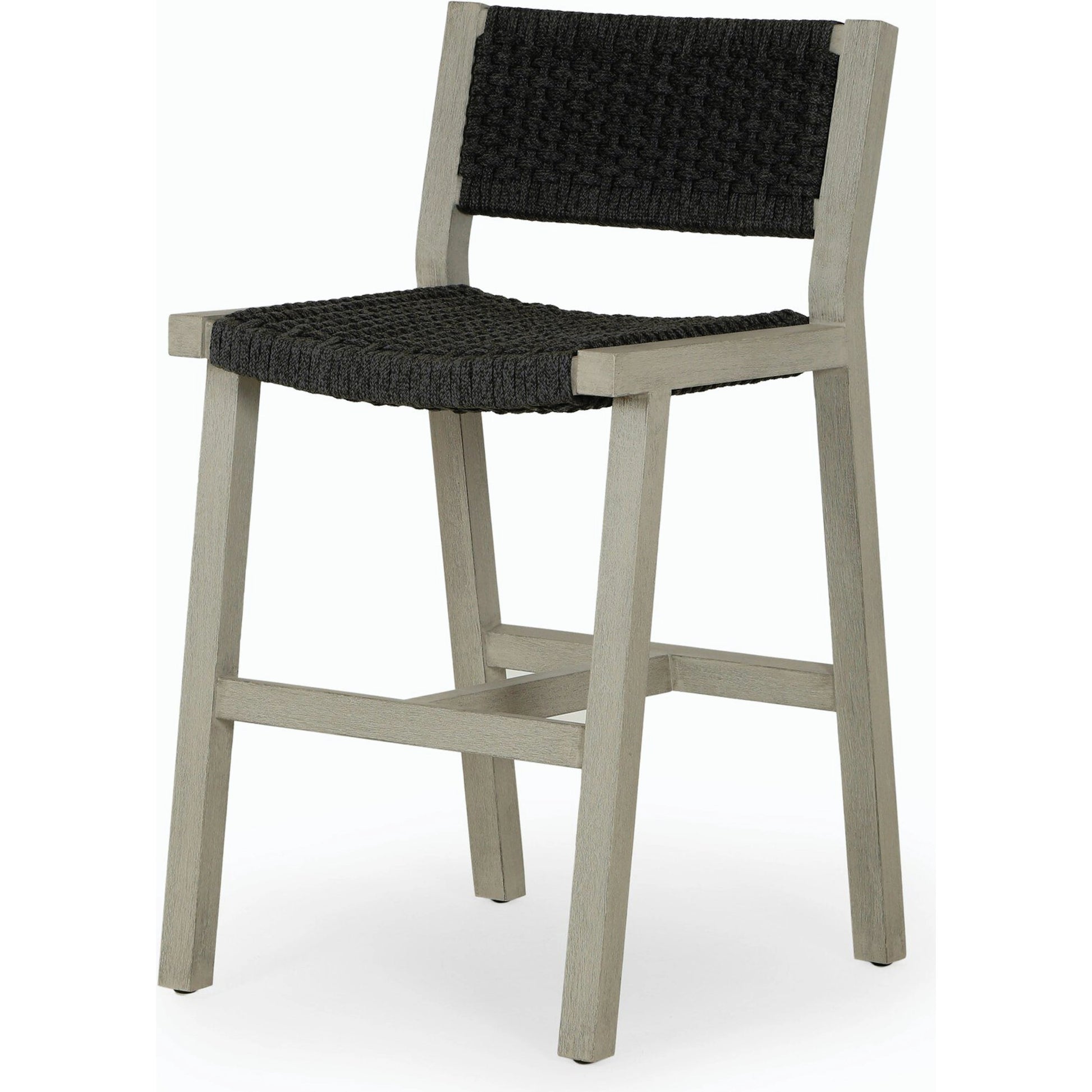 Delano Outdoor Counter Stool by Four Hands. Made from solid fsc®-certified teak, 100% polypropylene in a coastal style.