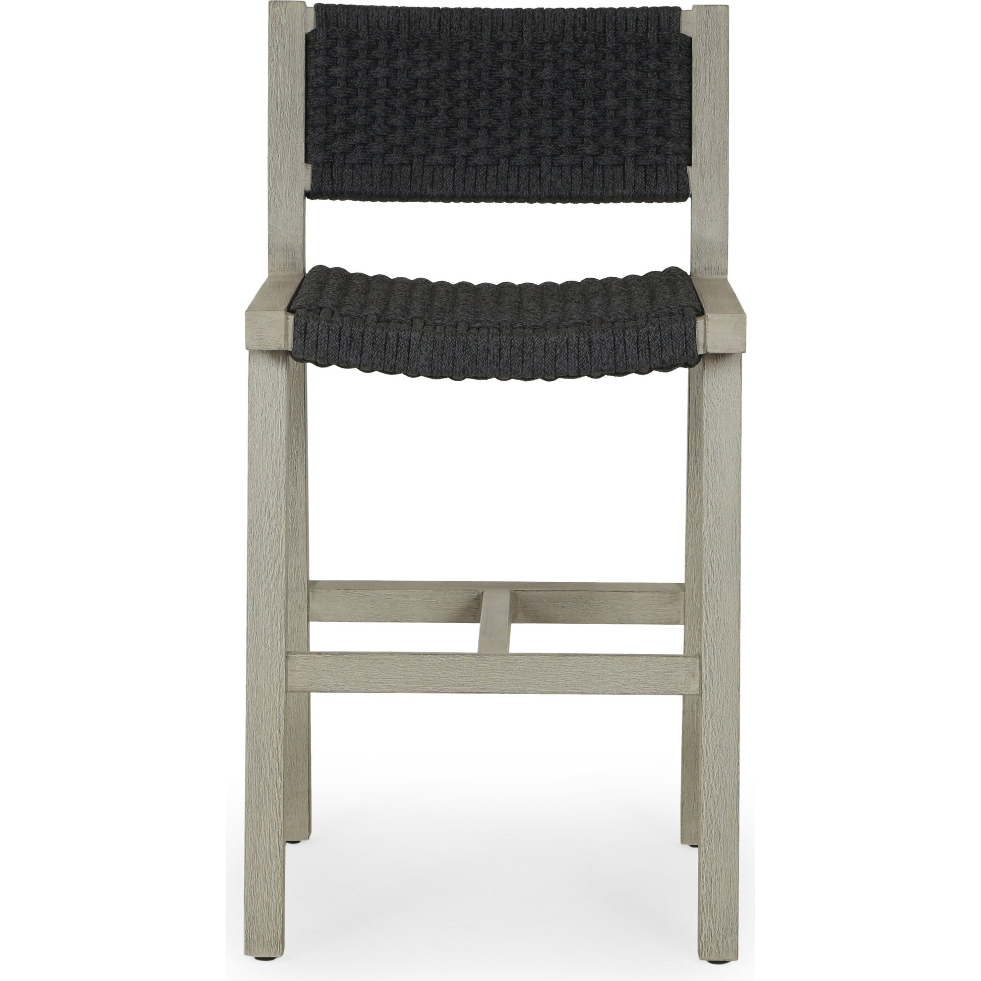 Delano Outdoor Counter Stool by Four Hands. Made from solid fsc®-certified teak, 100% polypropylene in a coastal style.
