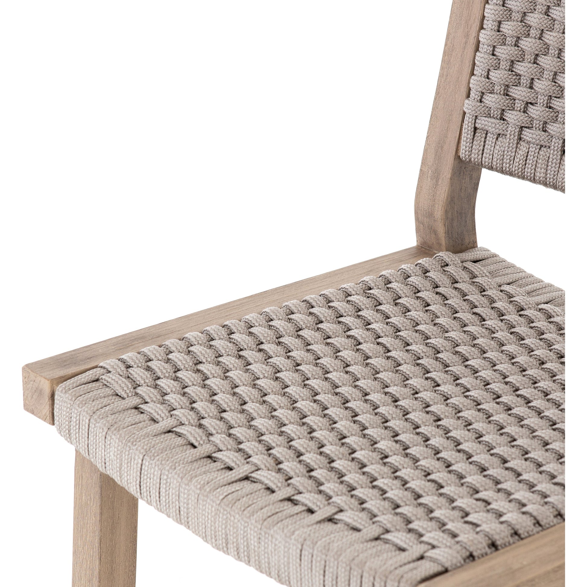 Delano Outdoor Counter Stool by Four Hands. Made from solid fsc®-certified teak, 100% polypropylene in a coastal style.