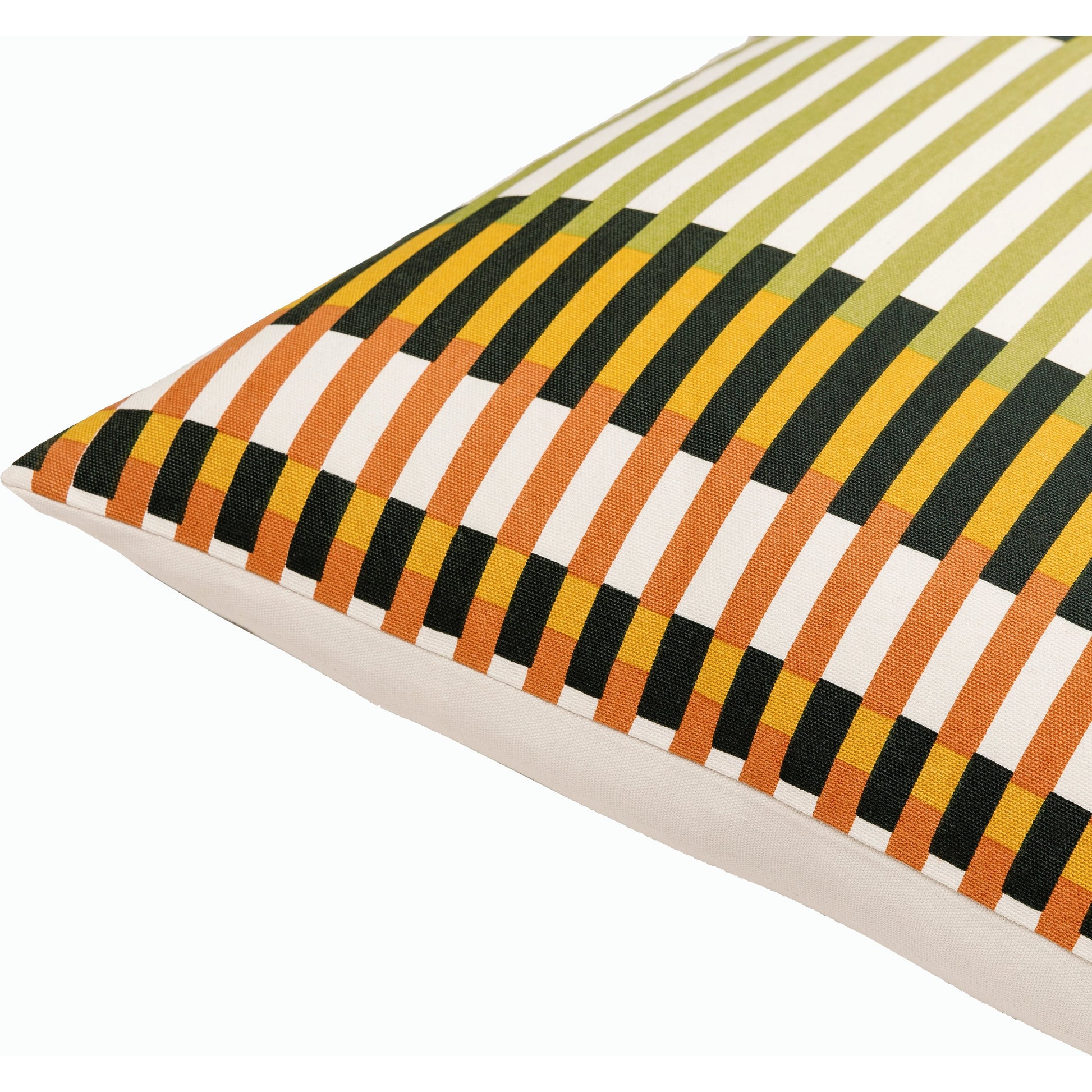 Jason Wu - 32148 by Surya in cream, orange, yellow, grass green, dark green. Made from front: 100% cotton, back: 100% cotton in a modern style.