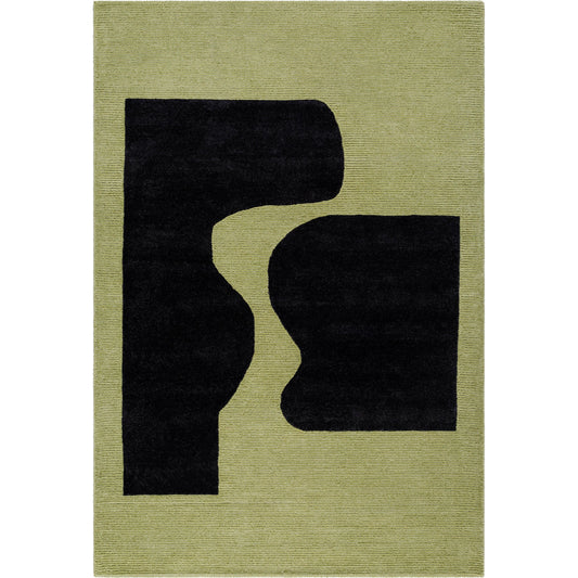 Jason Wu Rug - 5740 by Surya in prairie dust, jet black, black. Made from wool in a unique style.
