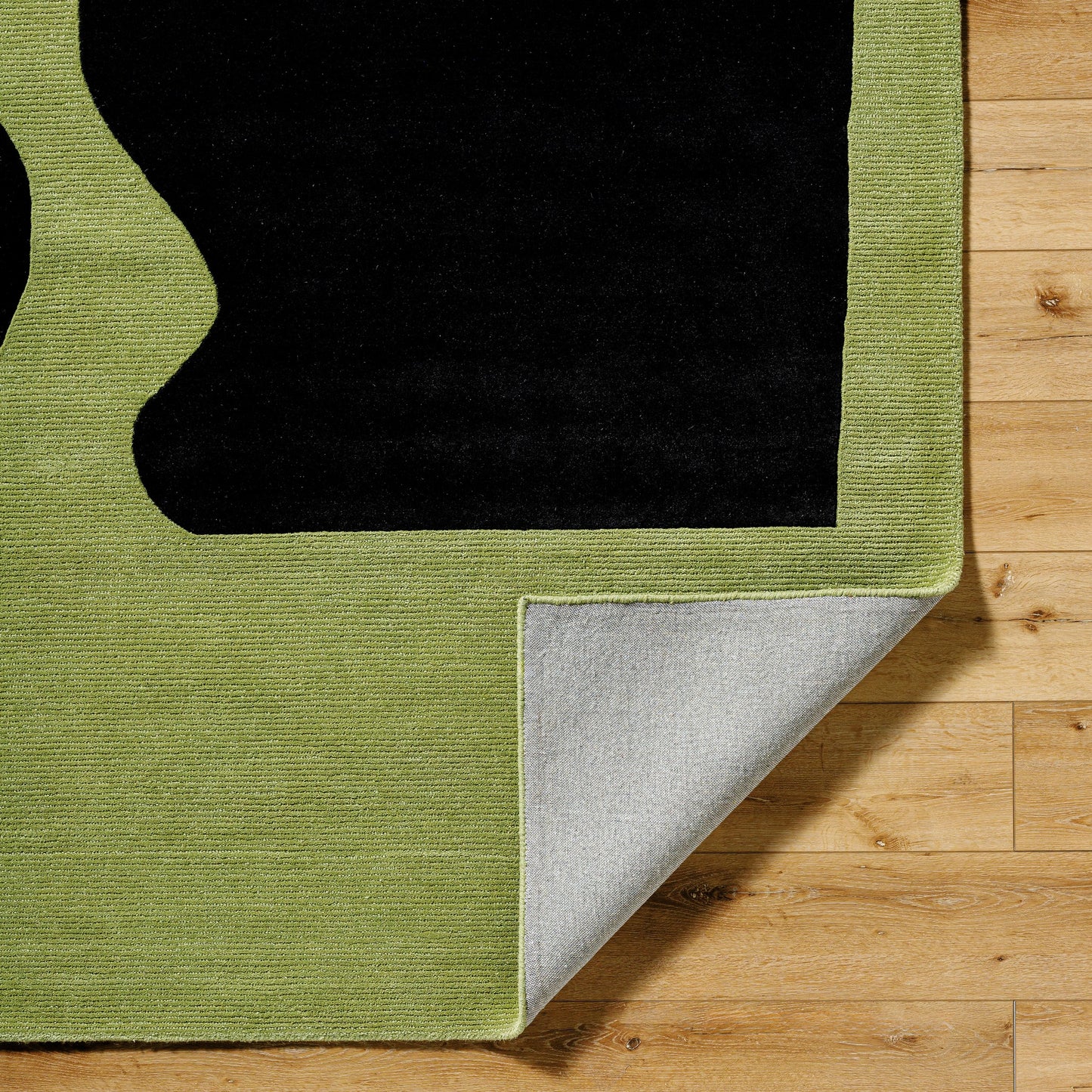 002 SI-2165939,SI-2165940,SI-2165941,SI-2165942 | Closeup | Jason Wu Rug - 5740 by Surya in prairie dust, jet black, black. Made from wool in a unique style.