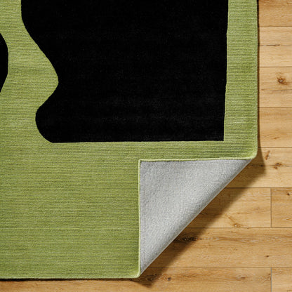 Jason Wu Rug - 5740 by Surya in prairie dust, jet black, black. Made from wool in a unique style.