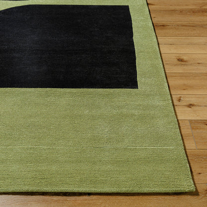 Jason Wu Rug - 5740 by Surya in prairie dust, jet black, black. Made from wool in a unique style.