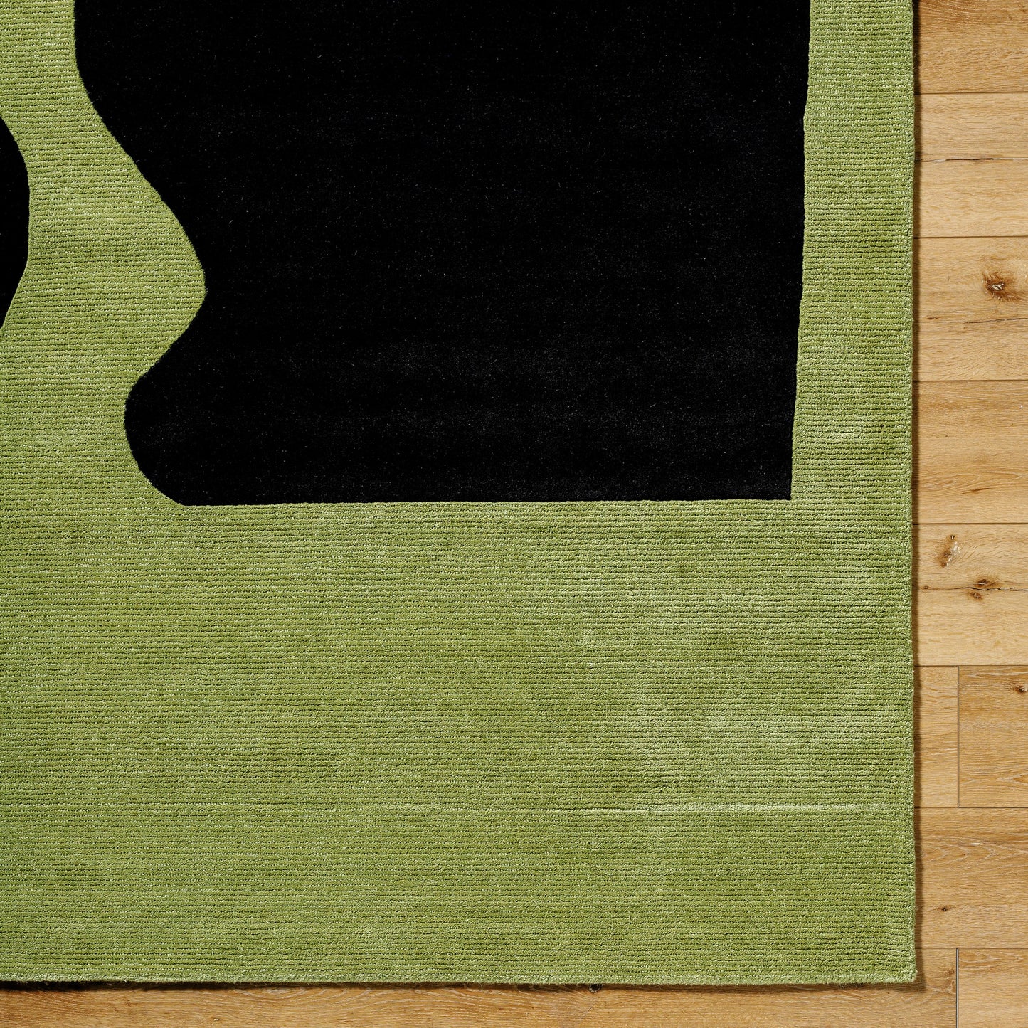 005 SI-2165939,SI-2165940,SI-2165941,SI-2165942 | Closeup | Jason Wu Rug - 5740 by Surya in prairie dust, jet black, black. Made from wool in a unique style.