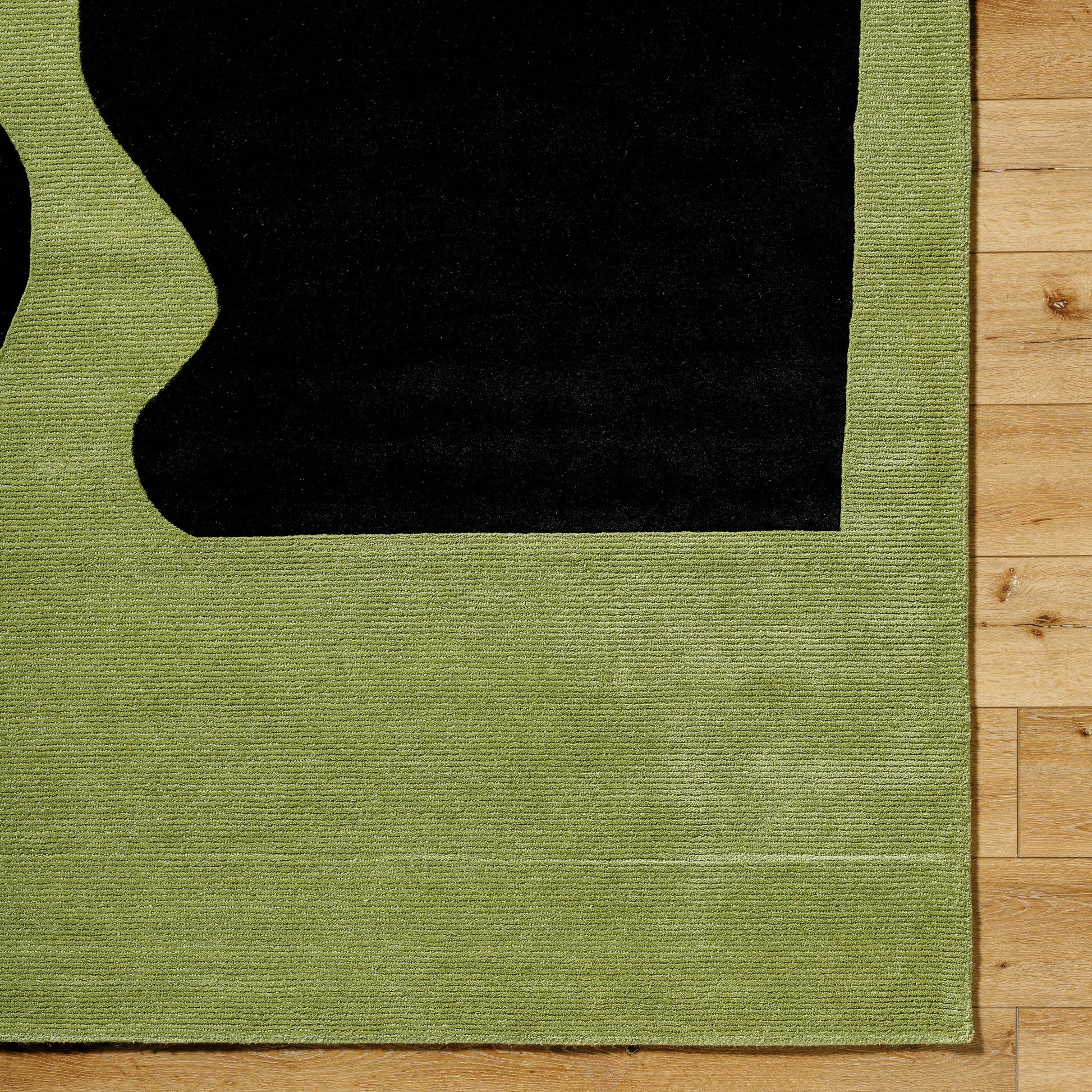 Jason Wu Rug - 5740 by Surya in prairie dust, jet black, black. Made from wool in a unique style.
