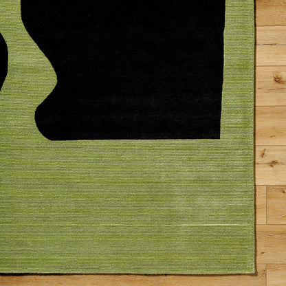 Jason Wu Rug - 5740 by Surya in prairie dust, jet black, black. Made from wool in a unique style.