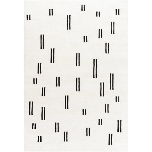 Jason Wu Rug - 34805 by Surya in ivory, jet black. Made from wool in a unique style.